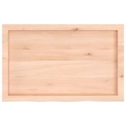 Berkfield Home Table Top 80x50x(2-6) cm Untreated Solid Wood Oak in Light Oak - thumbnail 4