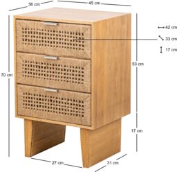 Nordlys Scandinavian Bedroom Wooden Chest of Drawers Storage in Brown - thumbnail 5