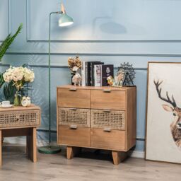 Nordlys Scandinavian Bedroom Wooden Chest of Drawers Storage in Brown - thumbnail 2