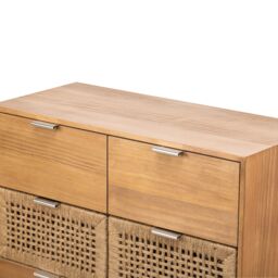 Nordlys Scandinavian Bedroom Wooden Chest of Drawers Storage in Brown - thumbnail 6
