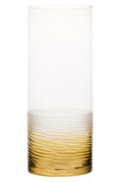 Orsina Caila Cut Glass Large Vase in Grey - thumbnail 1