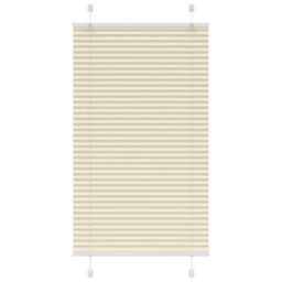 Berkfield Home Pleated Blind Cream 80x100 cm Fabric Width 79.4 cm Polyester - thumbnail 1
