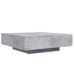 Berkfield Home Coffee Table with LED Lights Concrete Grey 100x100x31 cm - Size: 100 x 100 x 31 cm - thumbnail 3
