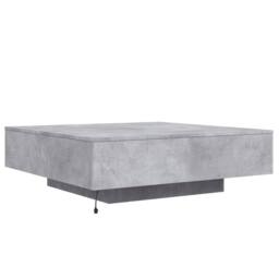 Berkfield Home Coffee Table with LED Lights Concrete Grey 100x100x31 cm - Size: 100 x 100 x 31 cm - thumbnail 8