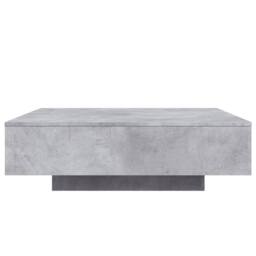 Berkfield Home Coffee Table with LED Lights Concrete Grey 100x100x31 cm - Size: 100 x 100 x 31 cm - thumbnail 6