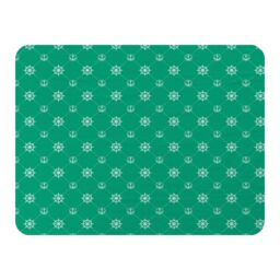 Benjamin Tate Design Nautical Elements On Green Blanket in Natural - Size: 120 cm x 150 cm - thumbnail 1