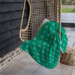 Benjamin Tate Design Nautical Elements On Green Blanket in Natural - Size: 120 cm x 150 cm - thumbnail 4
