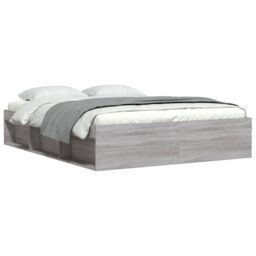 Berkfield Home Bed Frame Grey Sonoma 140x200 cm - thumbnail 2