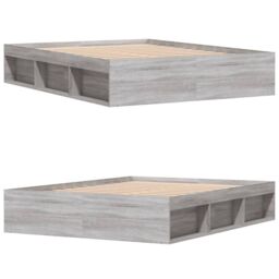 Berkfield Home Bed Frame Grey Sonoma 140x200 cm - thumbnail 4