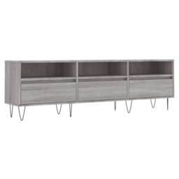 Berkfield Home TV Cabinet Grey Sonoma 150x30x44.5 cm Engineered Wood - thumbnail 3