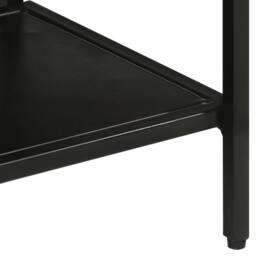 Berkfield Home Beautiful Console Table 110x30x75 cm Solid Rough Mango Wood & Iron in Brown - Size: 110 x 30 x 75 cm - thumbnail 6