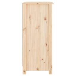 Berkfield Home Sideboard 70x35x80 cm Solid Wood Pine in Light Tan - Size: 70 x 35 x 80 cm - thumbnail 7