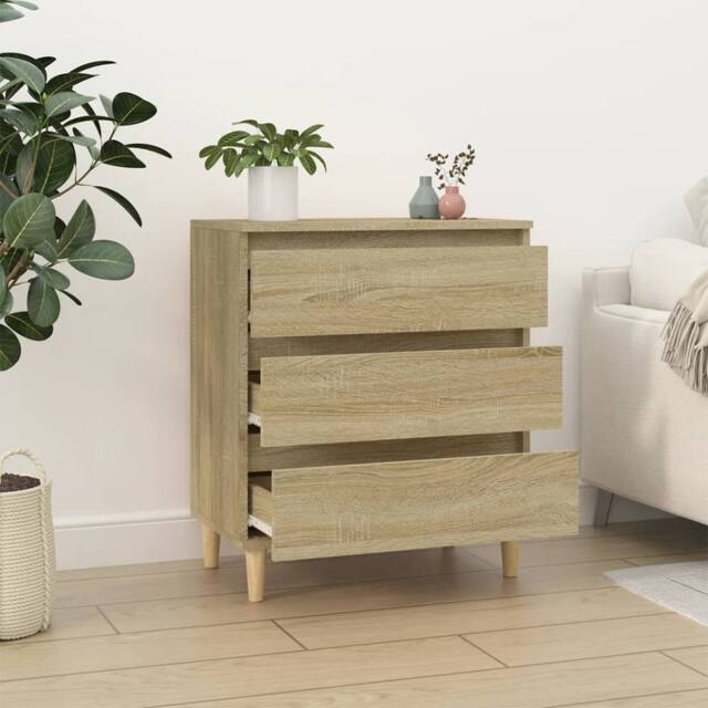 Berkfield Home Sideboard Sonoma Oak 60x35x70 cm Engineered Wood in Light Tan - Size: 60 x 35 x 70 cm - image 1