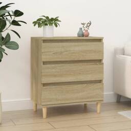 Berkfield Home Sideboard Sonoma Oak 60x35x70 cm Engineered Wood in Light Tan - Size: 60 x 35 x 70 cm - thumbnail 2