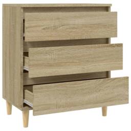 Berkfield Home Sideboard Sonoma Oak 60x35x70 cm Engineered Wood in Light Tan - Size: 60 x 35 x 70 cm - thumbnail 7
