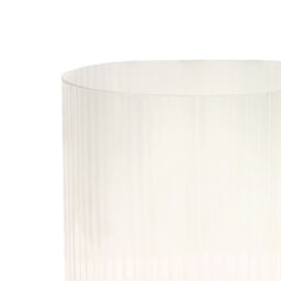 Ivyline Amelia Ribbed Glass Wooden Candle Holder H19.5cm D16cm -Premium quality -Best seller - Also available in H23cm W20cm in Natural - thumbnail 4