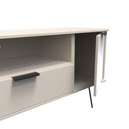Ready Assembled 2 U Fuji 2 Door 1 Drawer Wide TV Unit (Ready Assembled) in Taupe - thumbnail 6