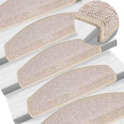 Berkfield Home Stair Mats 10 pcs 65x24x4 cm Taupe - Size: Medium - thumbnail 2
