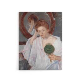 "Artery8 Denise at Her Dressing Table Cassatt Vintage Canvas Wall Art in Green - Size: W18"" x H24""" - thumbnail 1
