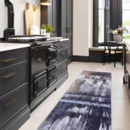 Kukoon Storm Blue & Grey Modern Abstract Machine Washable Soft Area Rug - Size: 60 cm x 240 cm - thumbnail 6