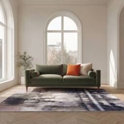 Kukoon Storm Blue & Grey Modern Abstract Machine Washable Soft Area Rug - Size: 60 cm x 240 cm - thumbnail 2
