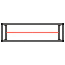 Berkfield Home Work Bench Frame Matte Black & Matte Red 170x50x79 cm Metal - Size: 170 x 50 x 79 cm - thumbnail 5