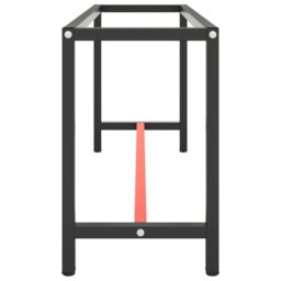 Berkfield Home Work Bench Frame Matte Black & Matte Red 170x50x79 cm Metal - Size: 170 x 50 x 79 cm - thumbnail 4
