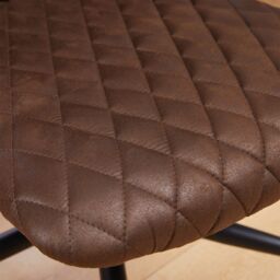 FURNITURE ONE Office Chair, Padded Swivel Armchair with Wheel, Adjustable Height 1 Pack in Brown - thumbnail 8