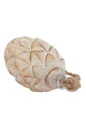 KDMD Antique White Wash Pine Cone Bauble - Holiday Tree Ornament in Brown - thumbnail 2
