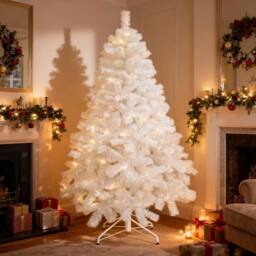 Shatchi White Alaskan Pine Christmas Tree - Full & Bushy Artificial Tree - Size: 4ft - thumbnail 1