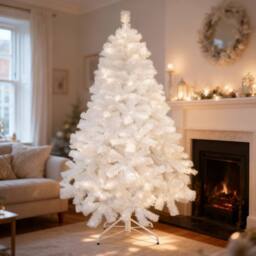 Shatchi White Alaskan Pine Christmas Tree - Full & Bushy Artificial Tree - Size: 4ft - thumbnail 3