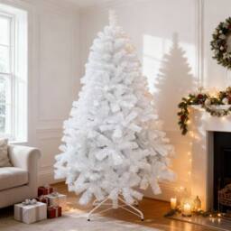 Shatchi White Alaskan Pine Christmas Tree - Full & Bushy Artificial Tree - Size: 4ft - thumbnail 2