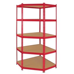 Monstershop Z-Rax 90cm Racking Bundle: Corner Shelving & 2 Garage Racking Bays in Red - thumbnail 5