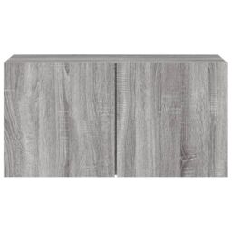 Berkfield Home TV Cabinet Wall-mounted Grey Sonoma 80x30x41 cm - Size: 80 x 30 x 41 cm - thumbnail 6