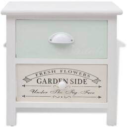 Berkfield Home Classic French Bedside Cabinets 2 pcs Wood in White