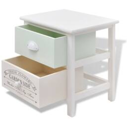 Berkfield Home Classic French Bedside Cabinets 2 pcs Wood in White - thumbnail 4