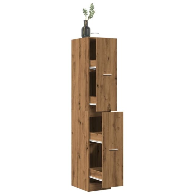 Berkfield Home Apothecary Cabinet¬†Artisian Oak 30x41x174.5 cm Engineered Wood in Brown - image 1