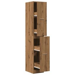 Berkfield Home Apothecary Cabinet¬†Artisian Oak 30x41x174.5 cm Engineered Wood in Brown - thumbnail 2