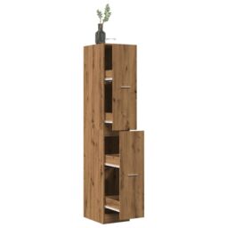 Berkfield Home Apothecary Cabinet¬†Artisian Oak 30x41x174.5 cm Engineered Wood in Brown - thumbnail 1