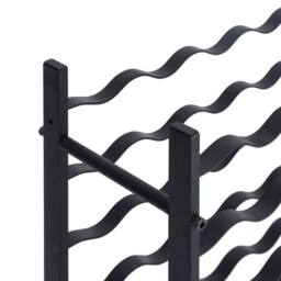 Berkfield Home Durable Wine Rack for 36 Bottles Black Iron - thumbnail 5