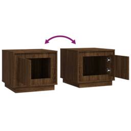 Berkfield Home Coffee Table Brown Oak 51x50x44 cm Engineered Wood - Size: 51 x 50 x 44 cm - thumbnail 8