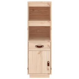 Berkfield Home Highboard 34x40x108, 5 cm Solid Wood Pine in Brown - thumbnail 5