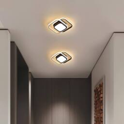 Goeco LED Ceiling Lights, 2 Squares Flush Mount Ceiling Lighting, 32W, 3000K in Black - thumbnail 7