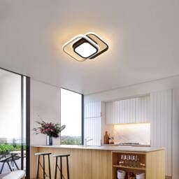 Goeco LED Ceiling Lights, 2 Squares Flush Mount Ceiling Lighting, 32W, 3000K in Black - thumbnail 5