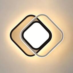 Goeco LED Ceiling Lights, 2 Squares Flush Mount Ceiling Lighting, 32W, 3000K in Black - thumbnail 8