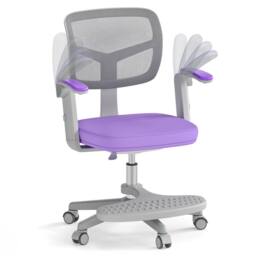 Costway Kids Desk Chair Children Study Chair w/Adjustable Height in Purple - thumbnail 3