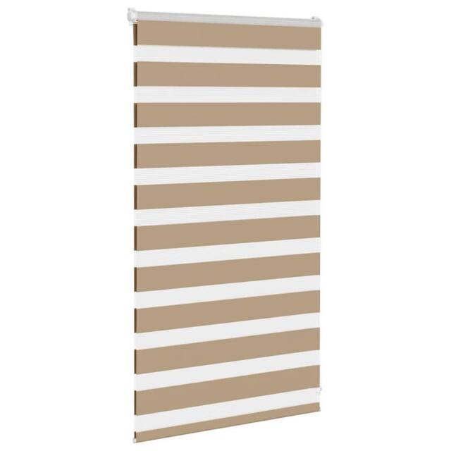 Berkfield Home Elegant Zebra Blind Sand Brown 85x100 cm Fabric Width 80.9 cm Pol - image 1