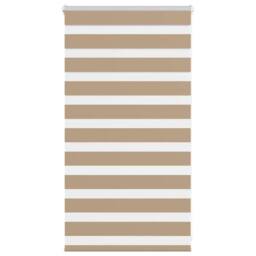 Berkfield Home Elegant Zebra Blind Sand Brown 85x100 cm Fabric Width 80.9 cm Pol - thumbnail 2