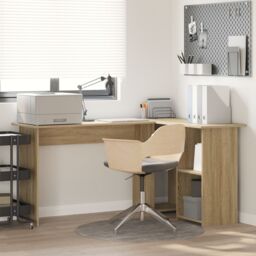 Berkfield Home Sonoma Oak Computer Desk Sonoma oak Particle board Standard in Brown