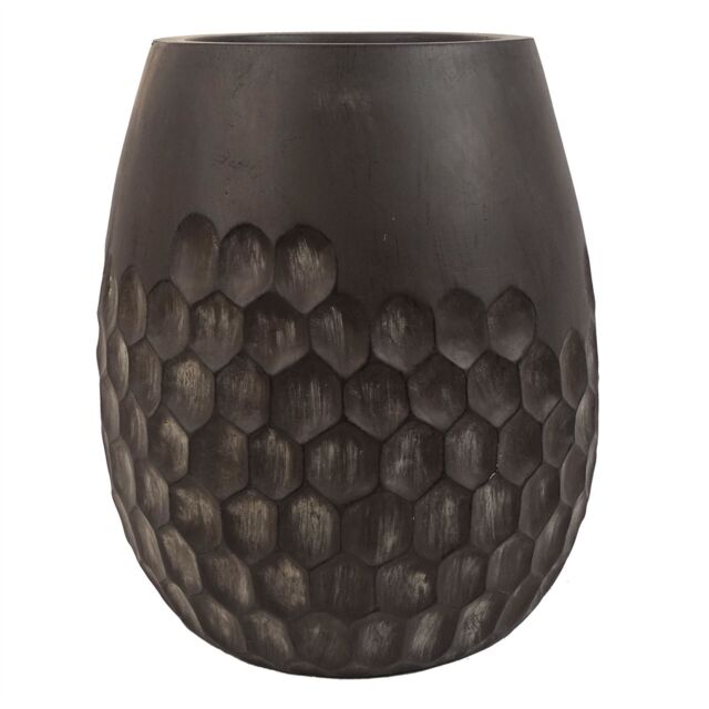 Leaf 32cm x 27cm Honeycomb Planter Composite Plant Pot in Grey - Size: 32 cm x 27 cm - image 1